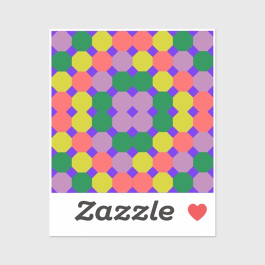 新しい八角形カラフルデザイン、幾何八角形 シール (シート)