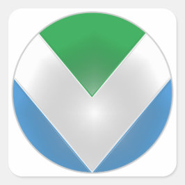 新しい公式ビーガン国旗：シールド・ディフェンダー スクエアシール