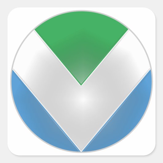 新しい公式ビーガン国旗：シールド・ディフェンダー スクエアシール (正面)