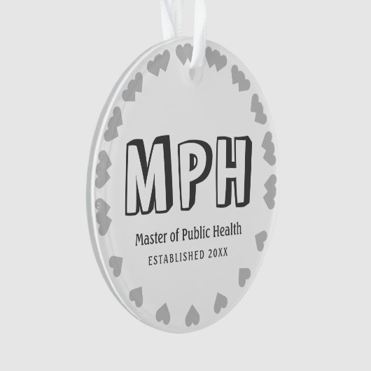 新しい公衆衛生学修士パーソナライズされたオーナメント オーナメント (正面)