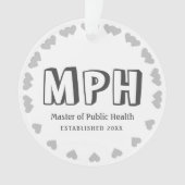 新しい公衆衛生学修士パーソナライズされたオーナメント オーナメント (正面)