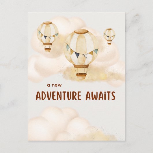 新しい冒険が中立を待つ ポストカード (正面)