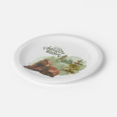 新しい冒険が始まるタイポグラフィ素朴クマ ペーパープレート (アングル)