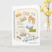 新しい冒険が待っている　旅立ちのメッセージカード カード (黄色い花)