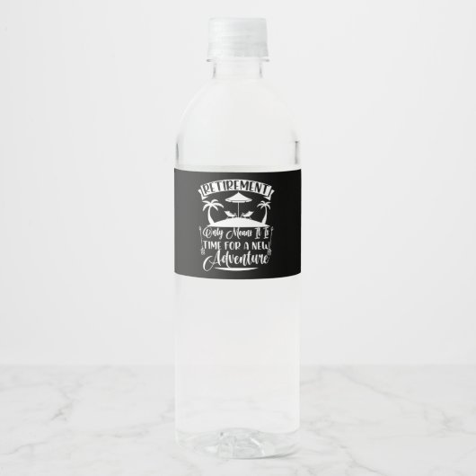 新しい冒険のための退職 ペットボトルラベル (正面)