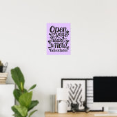 新しい冒険へのハートのオープン ポスター (ホームオフィス)