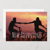 新しい冒険への出発 カスタムフォト ウェディング セーブザデート (正面/裏面)