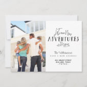 新しい冒険を始めよう写真を移動 案内状 (正面)