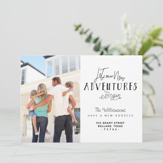 新しい冒険を始めよう写真を移動 案内状 (スタンド正面)