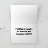 新しい冒険を楽しみにするが君は幸せにな恋しく思る カード (内部)