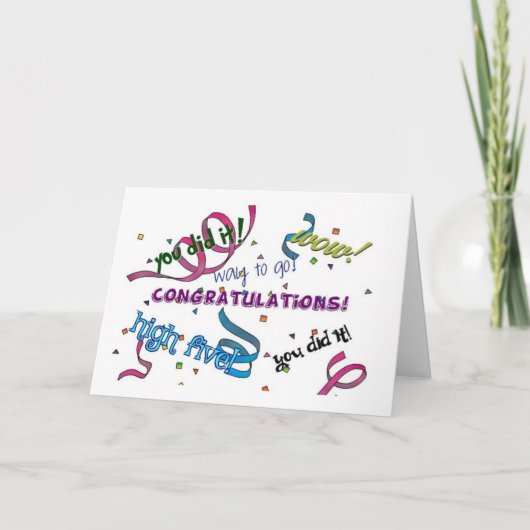 **新しい冒険** **おめでとう**カード カード (正面)