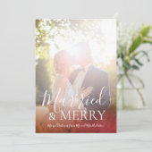 新しい写真のクリスマス結婚したとメリー シーズンカード (スタンド正面)