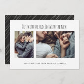 新しい写真の新年を迎える シーズンカード (正面/裏面)