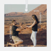 新しい写真 ガラスオーナメント (裏面)