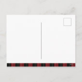 新しい初めてのクリスマスの中|レッドフランネル シーズンポストカード (裏面)