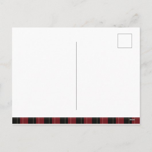 新しい初めてのクリスマスの中|レッドフランネル シーズンポストカード (裏面)