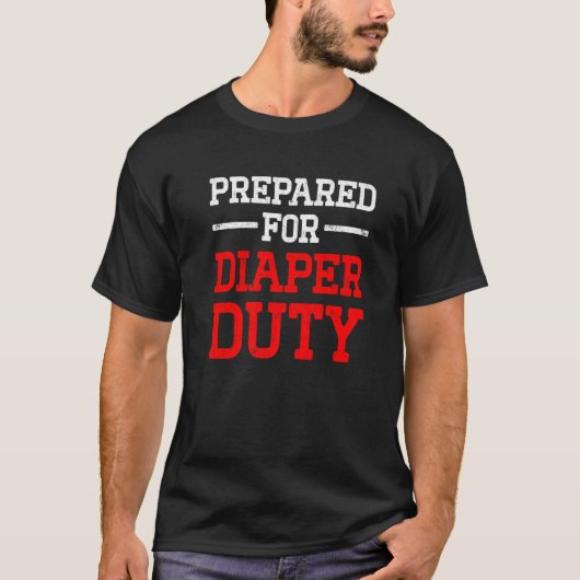 新しい初めてのパパおむつパパになる Tシャツ (正面)