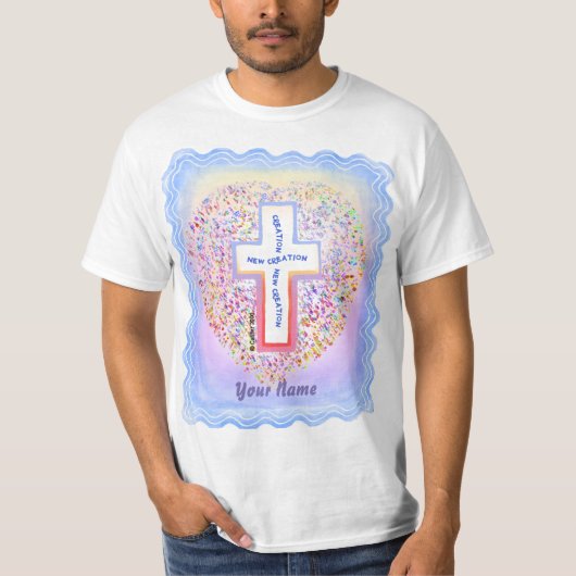 新しい創造のキリスト教の十字架Tシャツ Tシャツ (正面)
