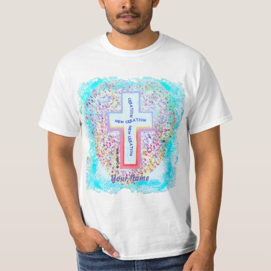 新しい創造のキリスト教の十字架Tシャツ Tシャツ (正面)