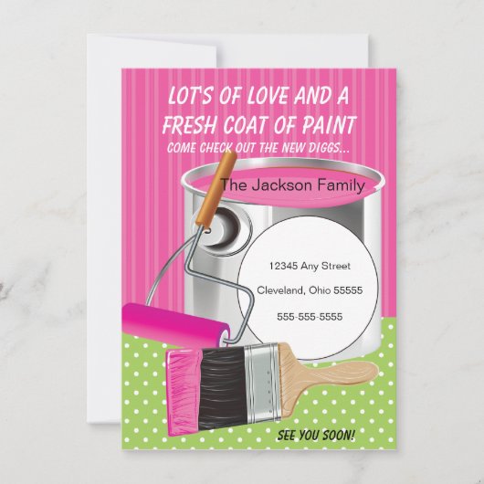 新しい動く発絵を描表のコート 案内状 (正面)