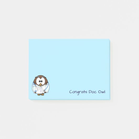 新しい医師を呼ぶフクロウ ポストイット (正面)