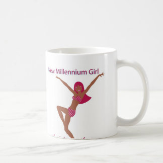 新しい千年間の女の子ブラウン コーヒーマグカップ