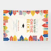 新しい卒業ブロックの子供の卒業発表 横断幕 (横)