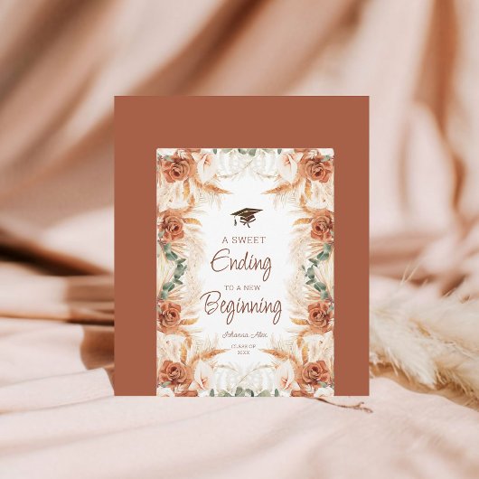 新しい卒業式のカードに甘い結末