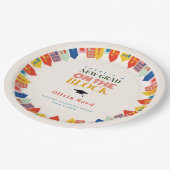 新しい卒業生オンザブロックハウス卒業 ペーパープレート (アングル)