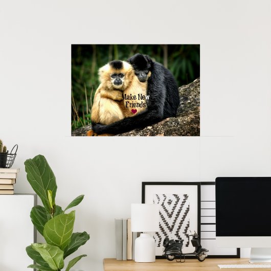 「新しい友だちを作る」 ポスター (ホームオフィス)