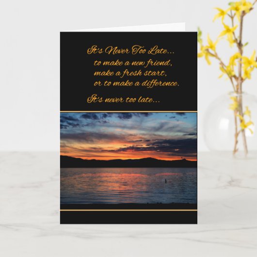 新しい友達を作るのに遅すぎることは… カード (黄色い花)