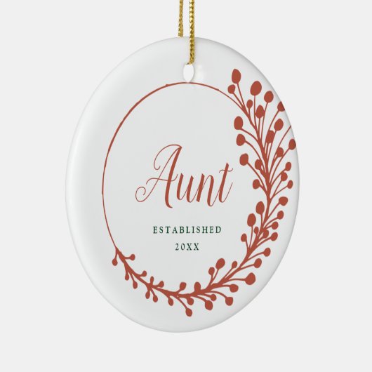 新しい叔母が妊娠パーソナライズされた明けを確立 セラミックオーナメント (右)