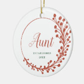 新しい叔母が妊娠パーソナライズされた明けを確立 セラミックオーナメント (左)