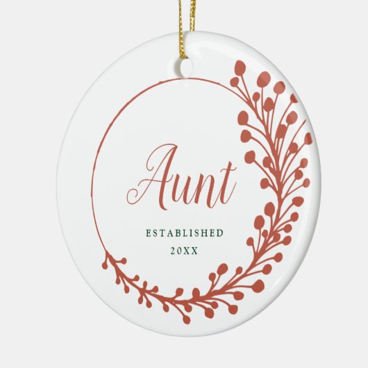新しい叔母が妊娠パーソナライズされた明けを確立 セラミックオーナメント (左)