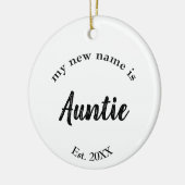 新しい叔母の妊娠の発表 セラミックオーナメント (左)