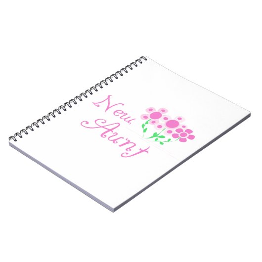 新しい叔母ピンクの花Tシャツとギフト ノートブック (左側)