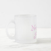 新しい叔母ピンクの花Tシャツとギフト フロストグラスマグカップ (左)