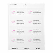 新しい叔母ピンクの花Tシャツとギフト ラベル (フルシート)