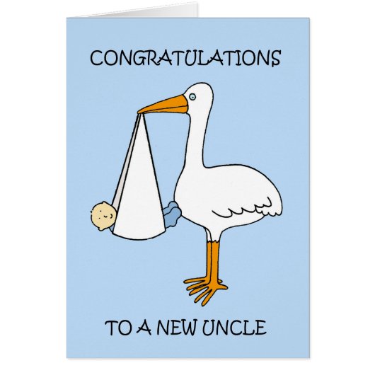 新しい叔父へ男の赤ちゃんおめでとう (正面)