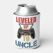 新しい叔父Tシャツの新しい叔父にレベルアップ 缶クーラー (缶正面)
