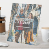 新しい取引の詳細なペンとインクイラストレーション 台座サイン (インサイチュ)