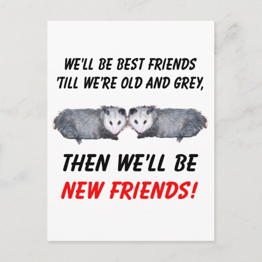 新しい古い友人とポストサム ポストカード (正面)
