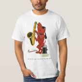 新しい古い犬は"前線"をTシャツ舐めます Tシャツ (正面)