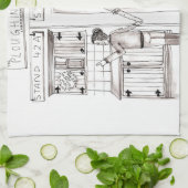 新しい台所か新しい搾り出すパーラーの台所タオル キッチンタオル (折り畳み)