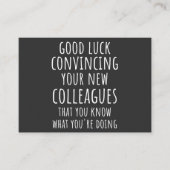 新しい同僚に納得させよう 名刺 (正面)