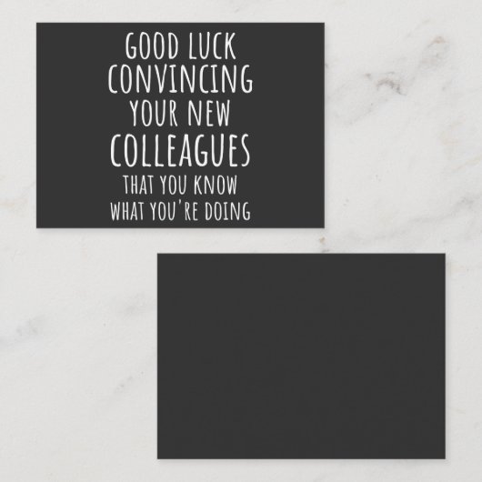 新しい同僚に納得させよう 名刺 (正面/裏面)