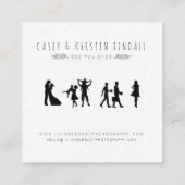 新しい名刺|の金ゴールドのブラシのミニマリスト スクエア名刺 (裏面)