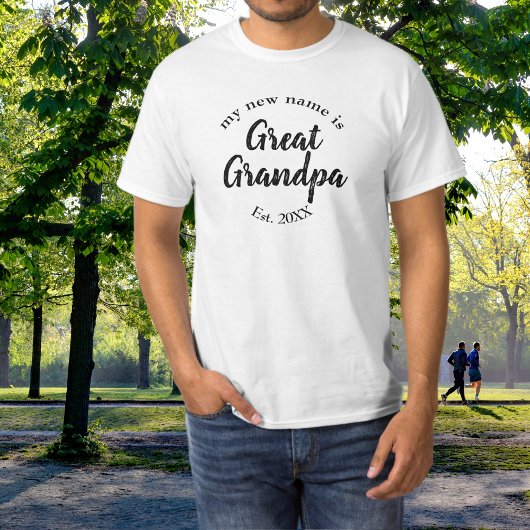 新しい名前は素晴らしGrandpa Est Tシャツ