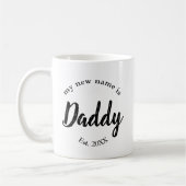新しい名前はDaddy New Dad Est Coffee Mug コーヒーマグカップ (左)