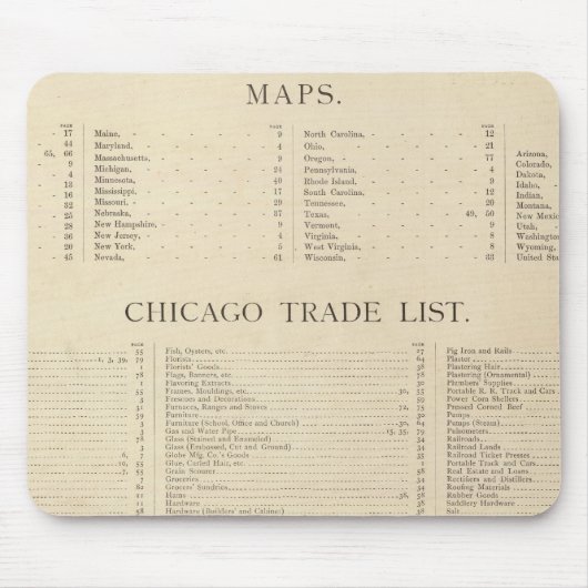 新しい商業地図の索引 マウスパッド (正面)